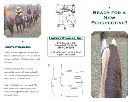 Liberty Stables marketing collateral